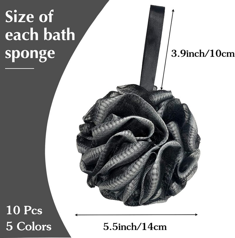 Panxxsen 10 Pack Bath Sponge Shower Loofahs 40g,Mesh Pouf Bath Scrunchies Body Wash Puff,Body Scrubber Exfoliating Bath Sponge for Women and Men - Image 2